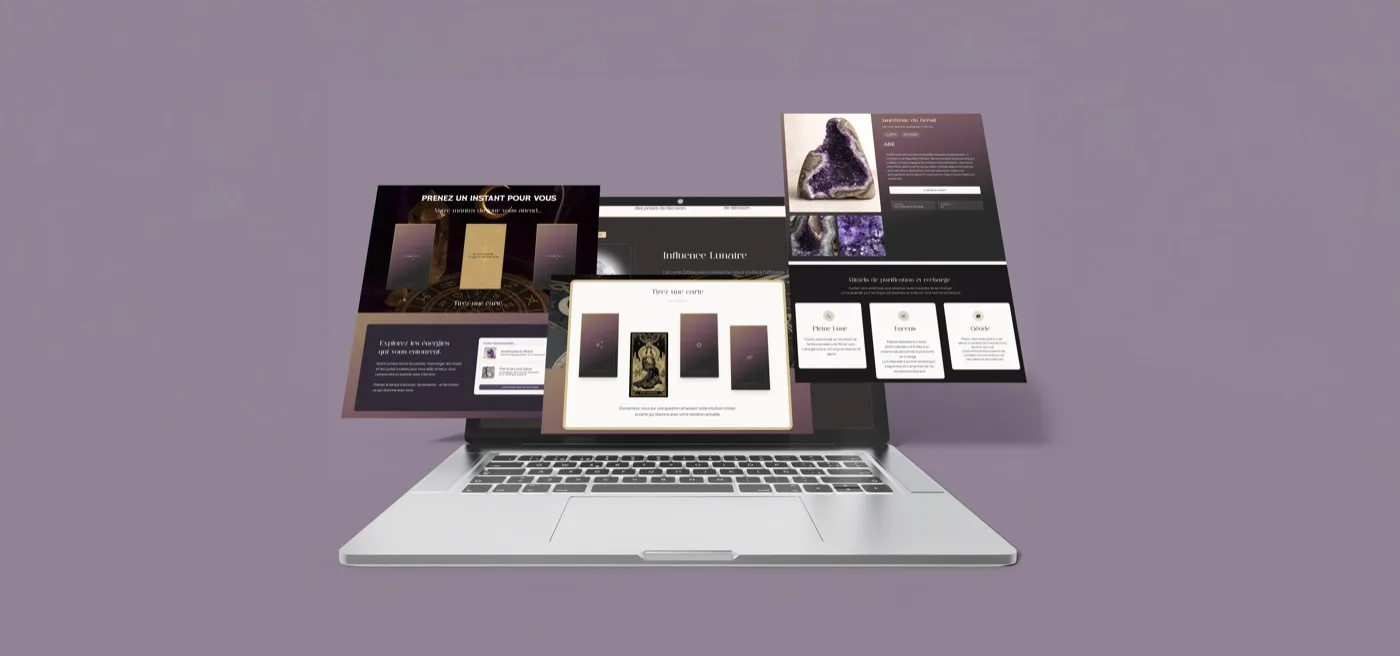 Site web d'une maison de luxe affiché sur ordinateur portable